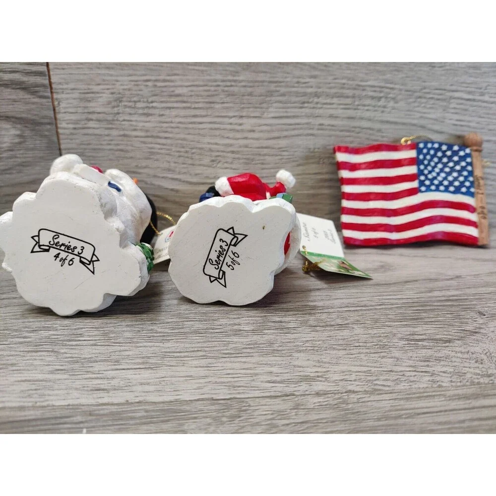 Marathon Gas Christmas Ornaments 2003 Complete Series 3 Set of 6